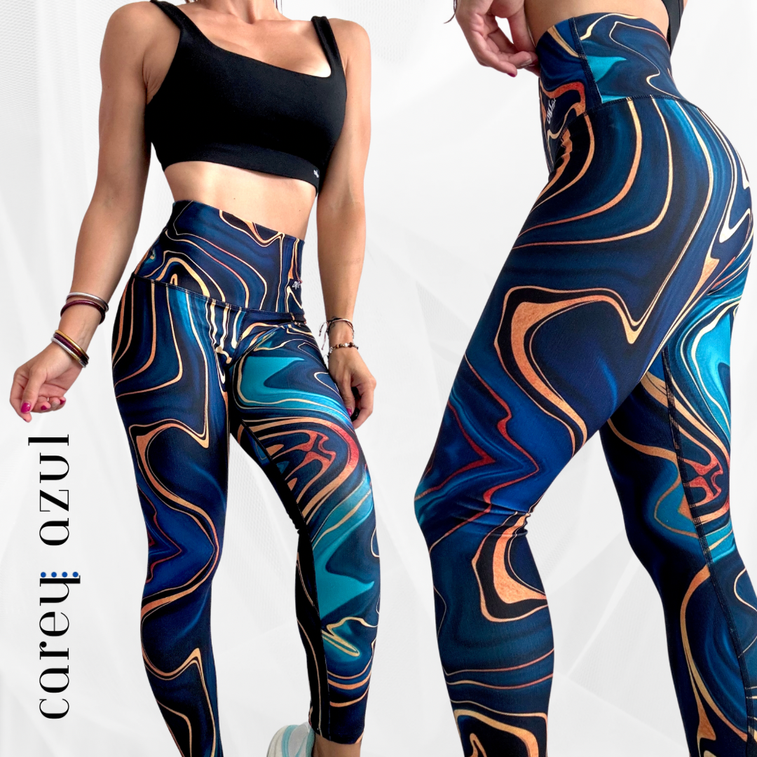 Blue and Gold Legging
