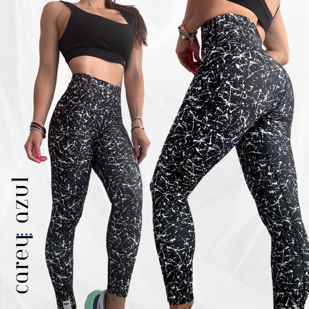 White in Black Legging
