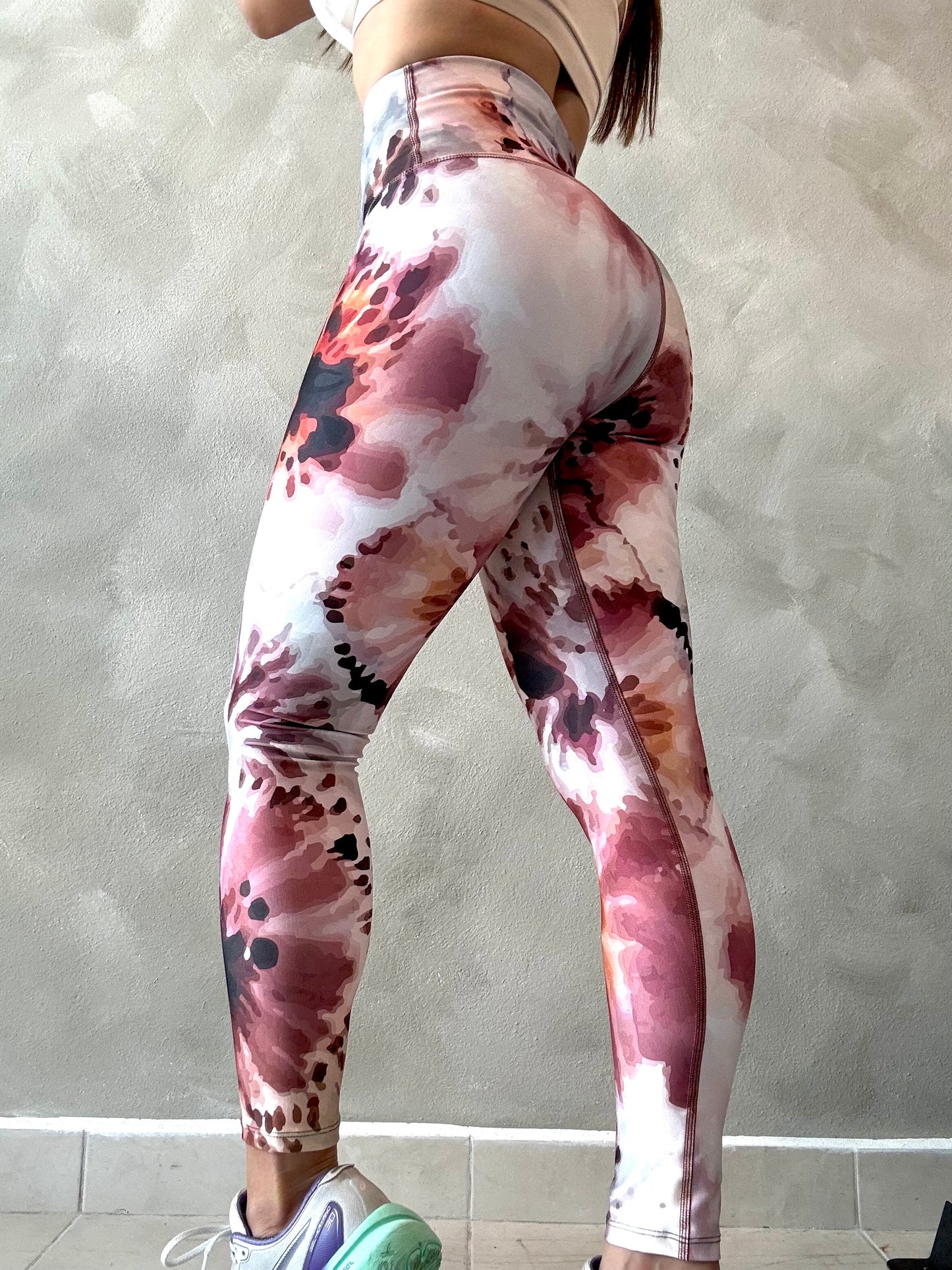 Brown Hue Splash Legging