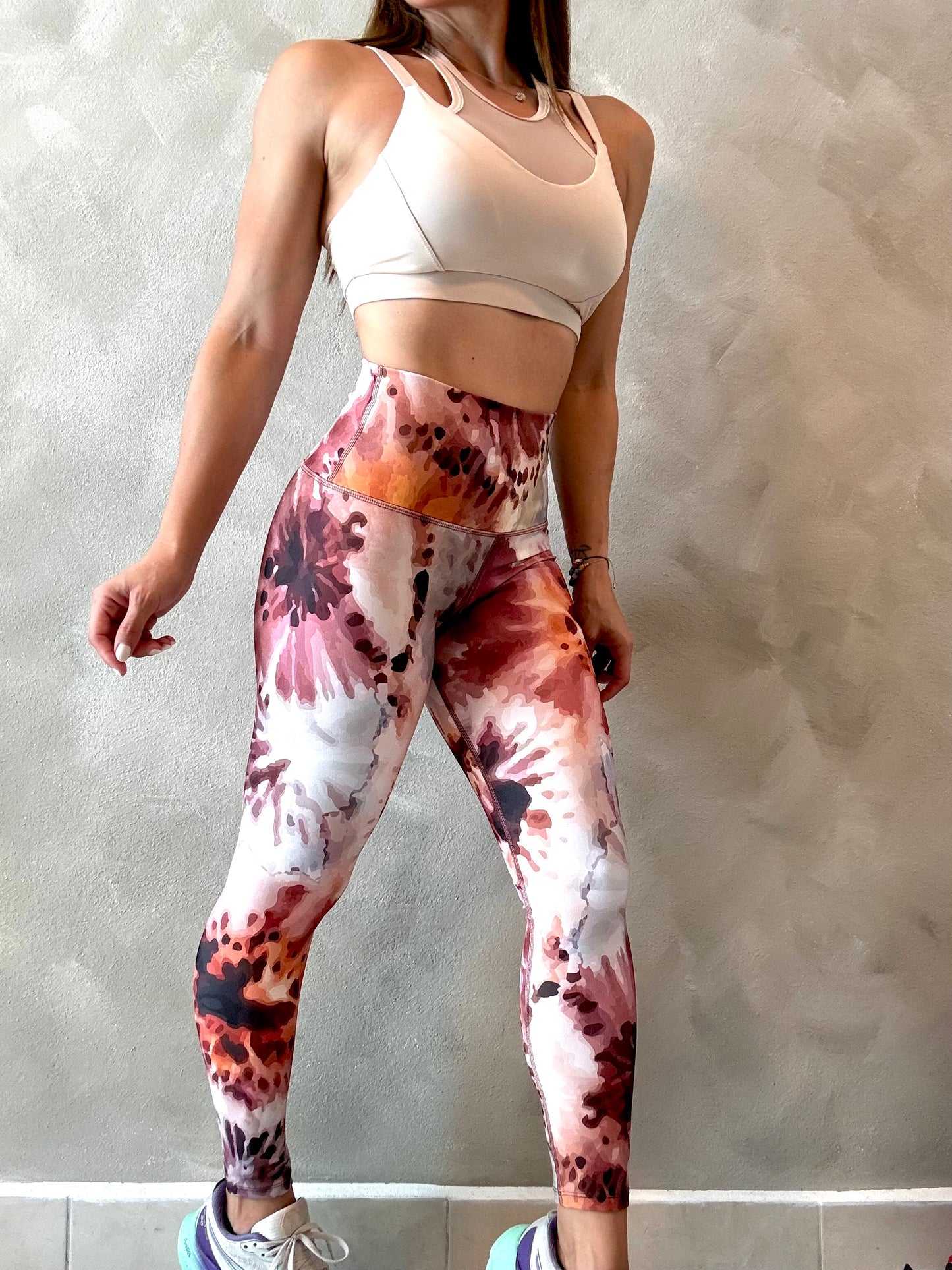 Brown Hue Splash Legging