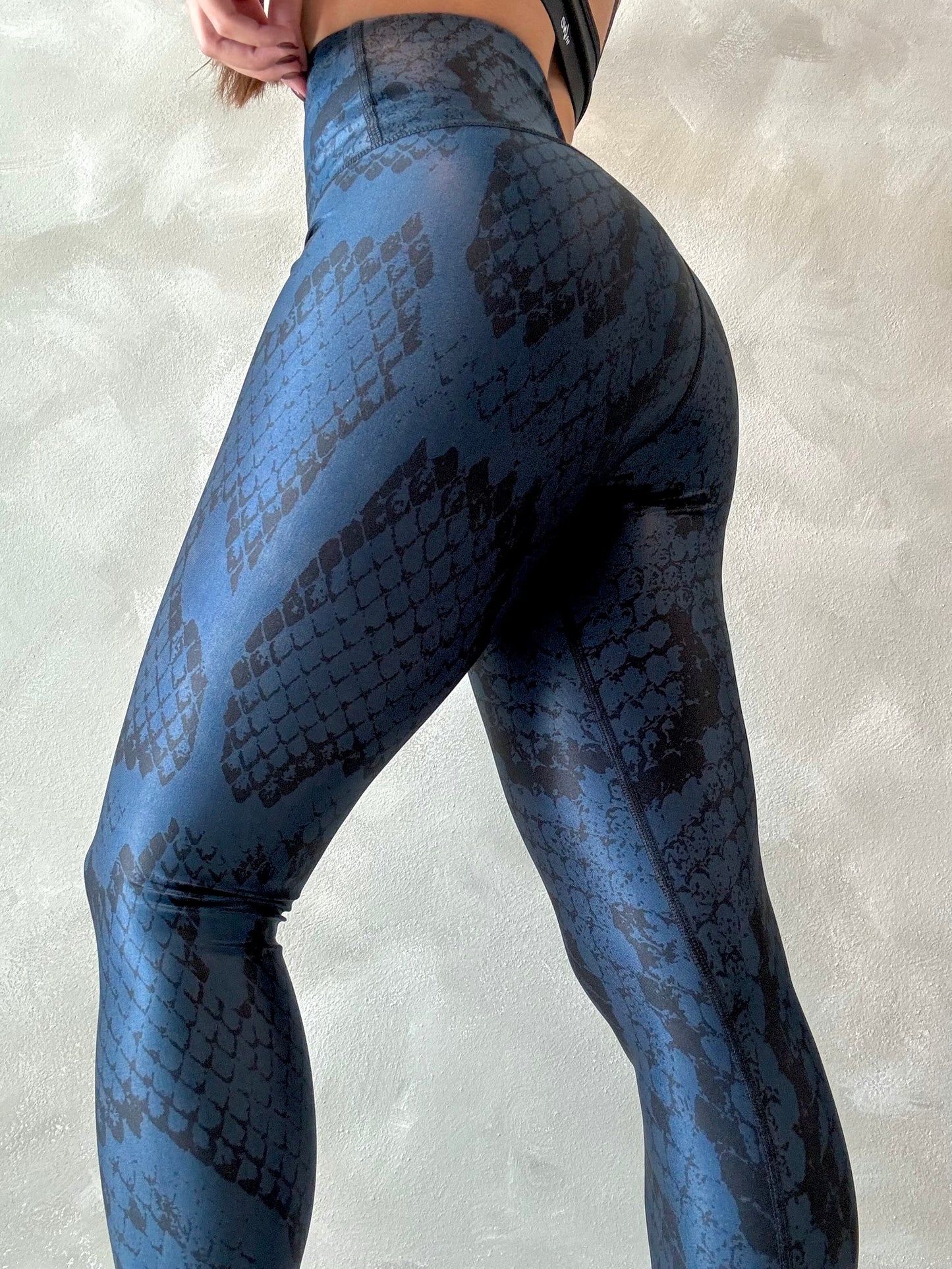 Sapphire Snake Glossy Legging
