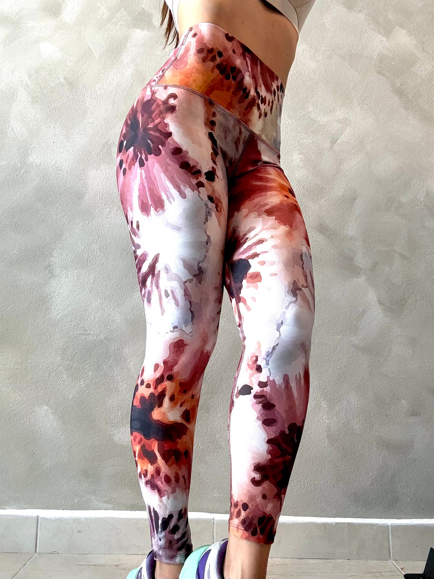 Brown Hue Splash Legging