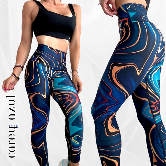 Blue and Gold Legging