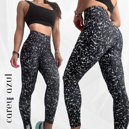 White in Black Legging